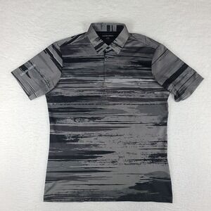Galvin Green Polo Shirt Mens Large Black Gray Performance Golf Short Sleeve